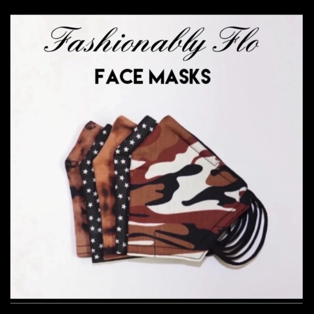 Purple bleach dyed custom 3 layer reversible face mask